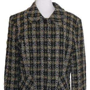 Sao Paulo Size 8 Yellow Black Nubby Blazer